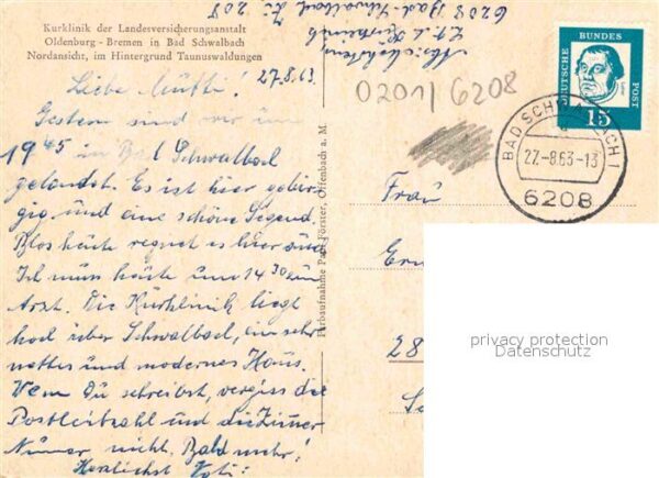 Bad Schwalbach Kurklinik der LVA Oldenburg Bremen – Bild 2
