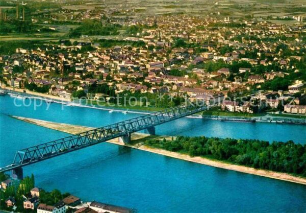 Neuwied Rhein Rheinbrücke Fliegeraufnahme