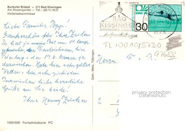 Bad Kissingen Kurhotel Bristol Hallenschwimmbad – Bild 2