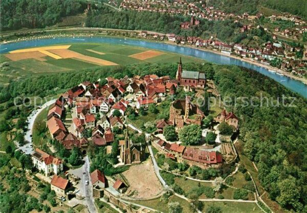Dilsberg und Neckarsteinach Fliegeraufnahme