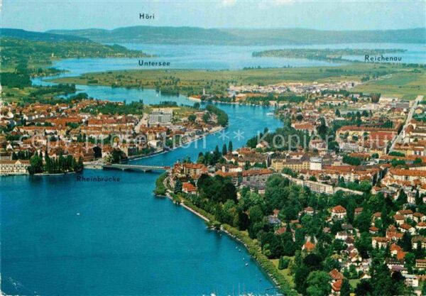Konstanz Bodensee mit Vorort Petershausen Insel Reichenau