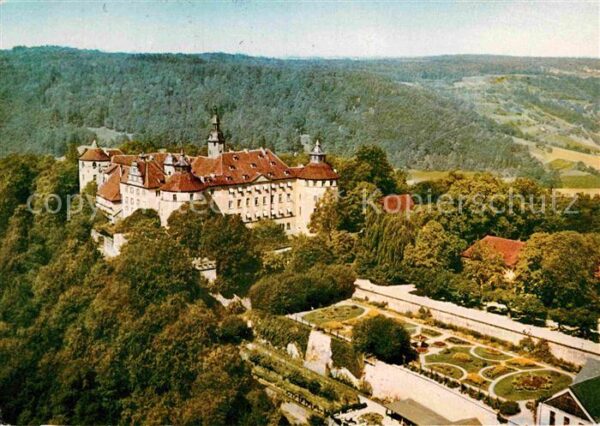 Langenburg Wuerttemberg Schloss Langenburg Fliegeraufnahme