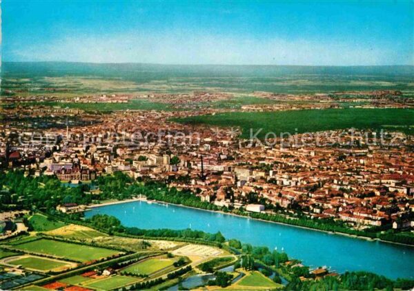 Hannover mit Maschsee Fliegeraufnahme