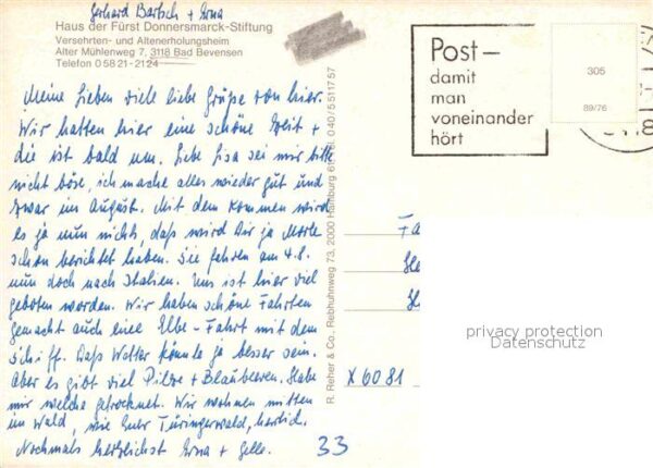 Bad Bevensen Haus der Fürst Donnersmarck Stiftung Er – Bild 2