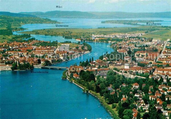 Konstanz Bodensee mit Vorort Petershausen Insel Reichenau