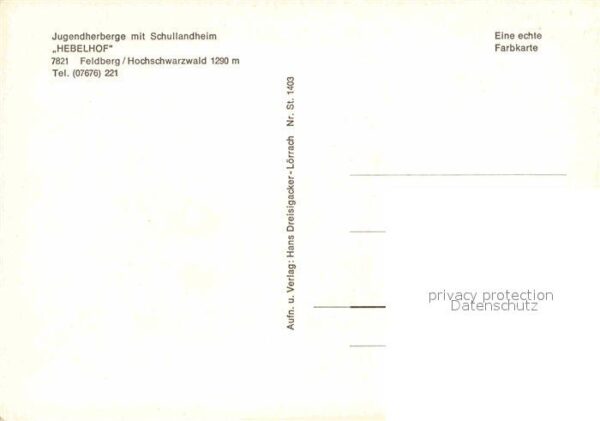 Feldberg Schwarzwald Jugendherberge mit Schullandheim Hebelh – Bild 2