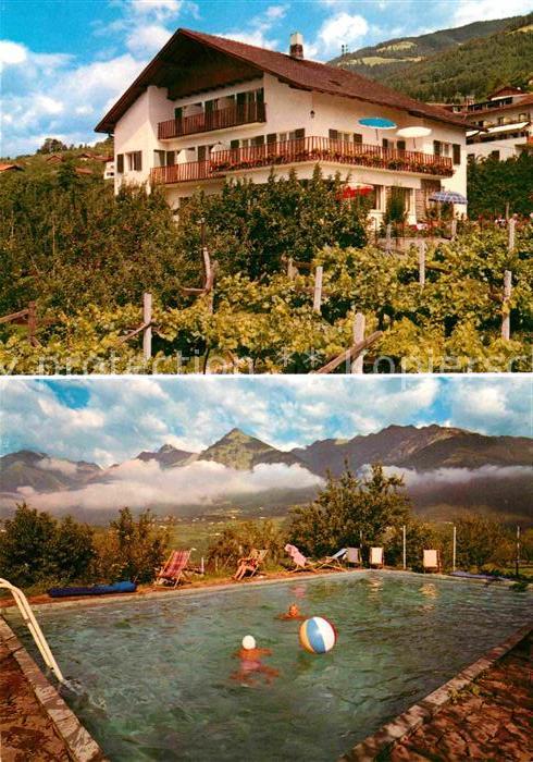 Schenna Meran Pension Kröll Swimming Pool Alpen