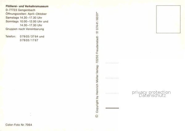 Gengenbach Flösserei und Verkehrsmuseum Kapelle Fl – Bild 2