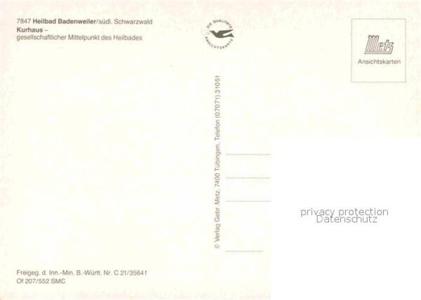Badenweiler Kurhaus Heilbad Schwarzwald Fliegeraufn – Bild 2