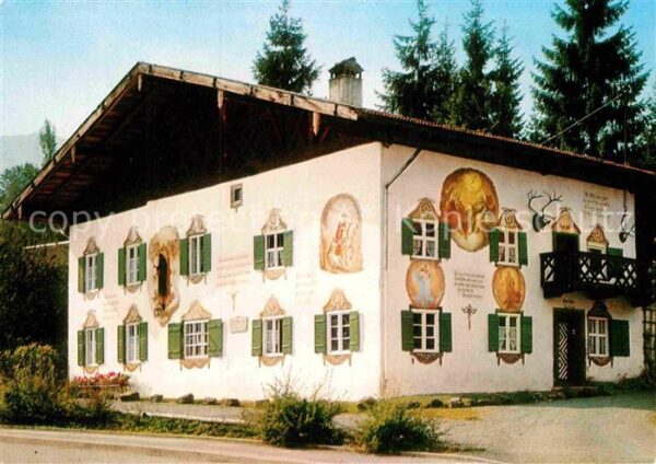 Bad Kohlgrub Haus Zum Jager mit Wandfresken von Fr Z