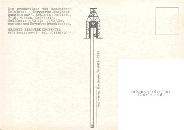 Hauzenberg Niederbayern Graphit Bergwerk Kropfmühl – Bild 2