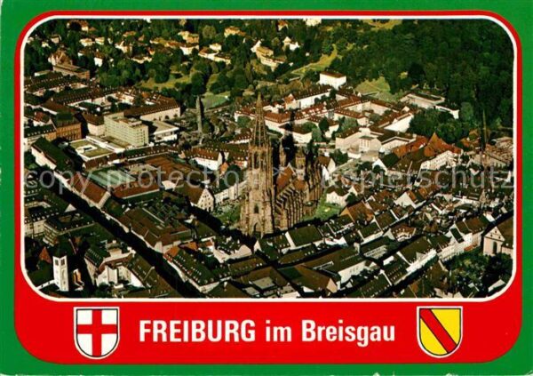 Freiburg Breisgau Freiburger Münster Fliegeraufnahme Wapp