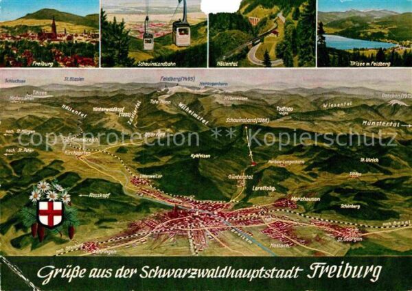 Freiburg Breisgau aus Vogelperspektive Schauinslandbahn H