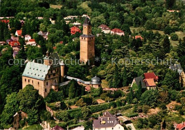 Kronberg Taunus Burg Fliegeraufnahme