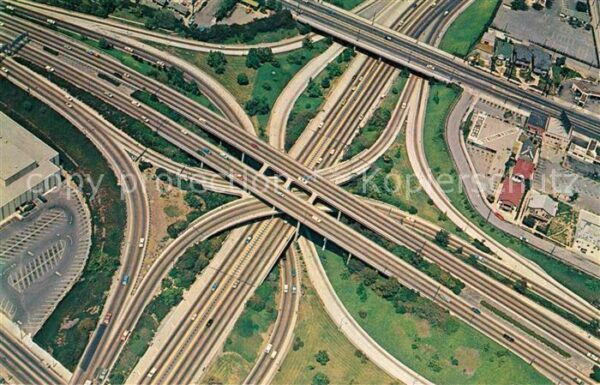 Autobahn Los Angeles Freeway System Aerial View