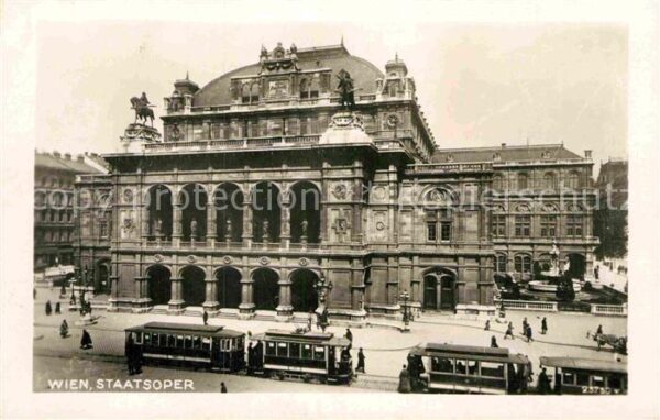 Opergebaeude Wien Staatsoper Strassenbahn