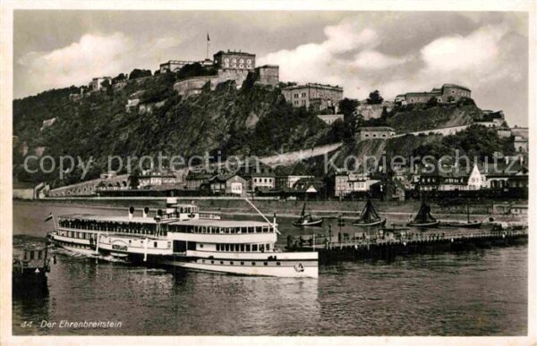 Dampfer Seitenrad Vaterland Ehrenbreitstein Koblenz