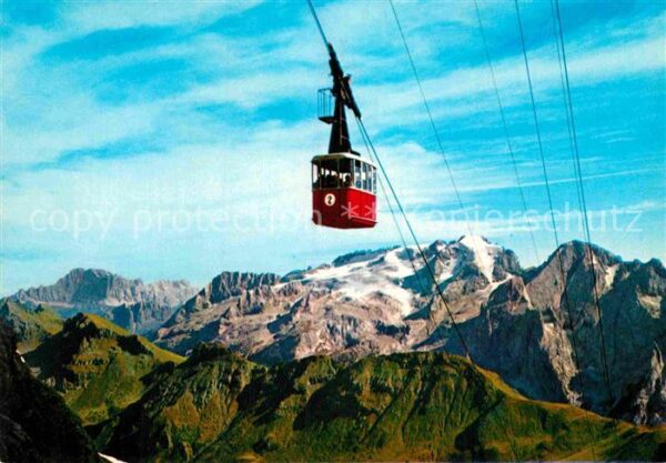 Seilbahn Dolomiti Funivia Passo Pordoi La Marmol
