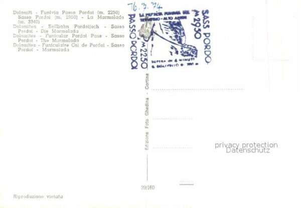 Seilbahn Dolomiti Funivia Passo Pordoi La Marmol – Bild 2