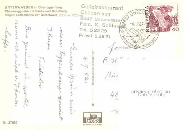 Seilbahn Chäserrgg Unterwasser Obertoggenburg Sä – Bild 2