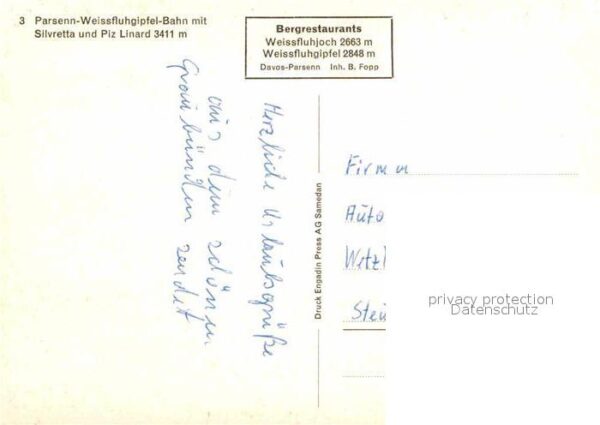 Seilbahn Parsenn-Weissfluhgipfel Silvretta Piz L – Bild 2