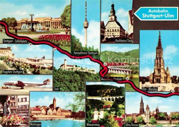 Autobahn Stuttgart-Ulm Kirchheim Teck Wiesenstei