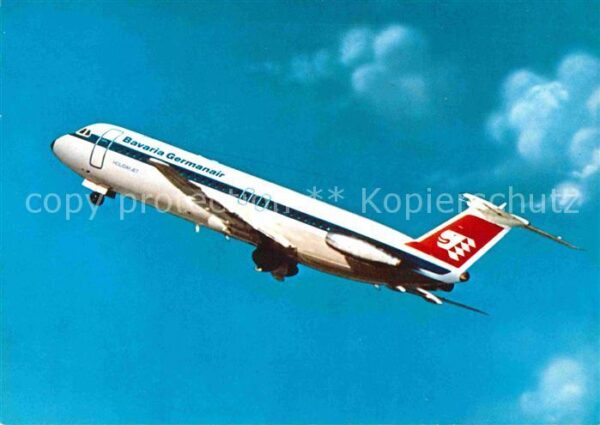 Flugzeuge Zivil Bavaria Germanair Bac Super One-Eleven