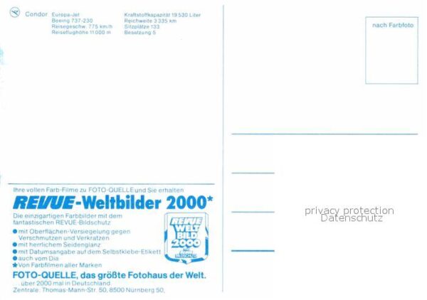 Flugzeuge Zivil Condor Europa-Jet Boeing 737-230 – Bild 2