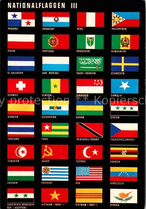 Fahnen Nationalflaggen Panama Peru Rhodesien S