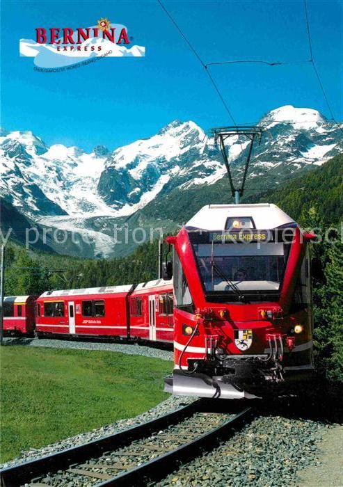 Eisenbahn Bernina-Express Montabella-Kehre Morter
