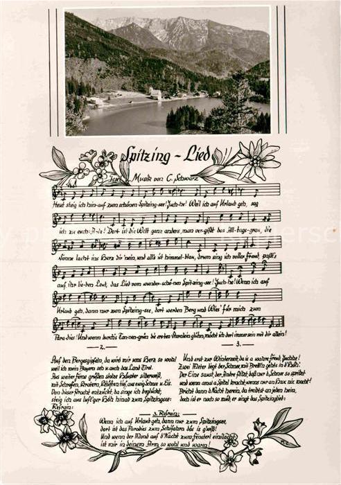 Liederkarte Spitzing-Lied C. Schwarz