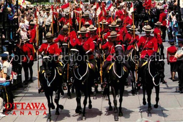 Polizei Procession Royal Canadian Mounted Polic