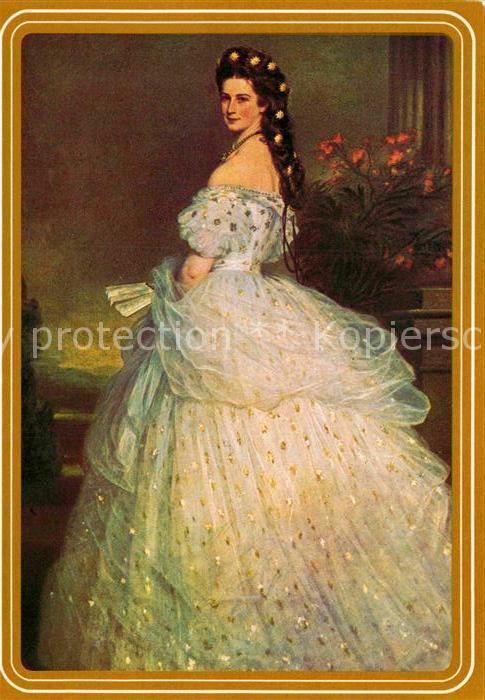 Adel Oesterreich Kaiserin Elisabeth Gemälde von F. X. Wi