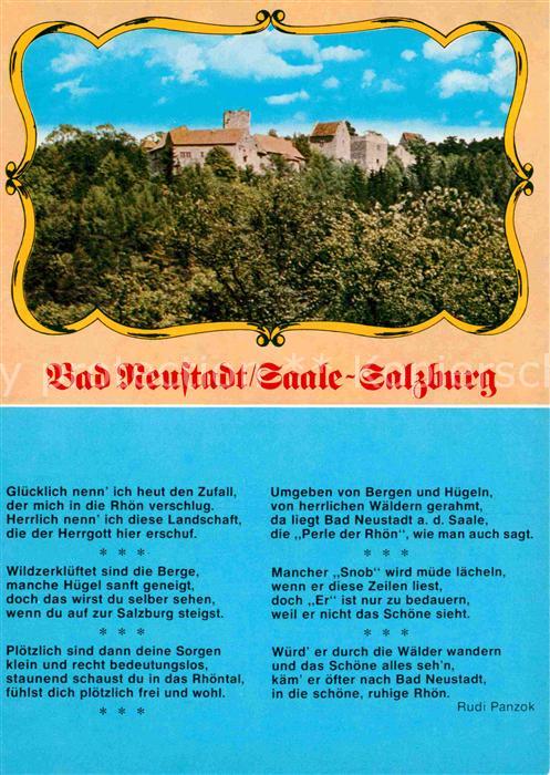 Gedicht auf AK Bad Neustadt Saale Salzburg Rudi Panzok