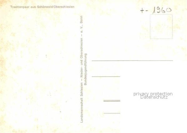 Trachten Trachtenpaar Schönwald Oberschlesien – Bild 2