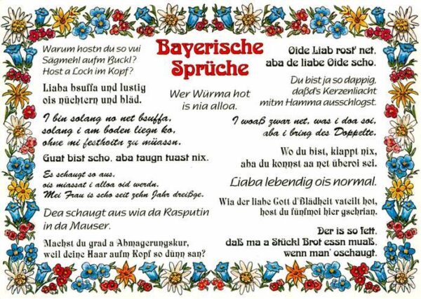 Humor Bayerische Sprüche