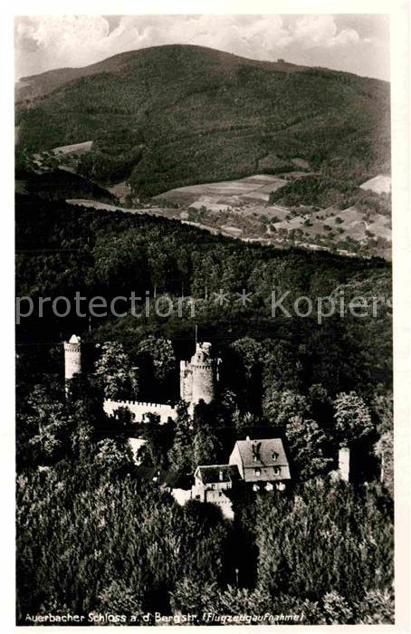 Auerbach Bergstrasse Burghaus Auerbacher Schloss Fliegeraufn