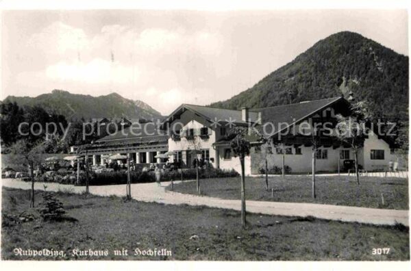 Ruhpolding Kurhaus mit Hochfelln Chiemgauer Alpen
