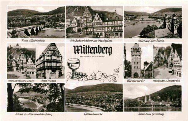 Miltenberg Main Mainbrücke Fachwerkhäuser Marktplatz Hi