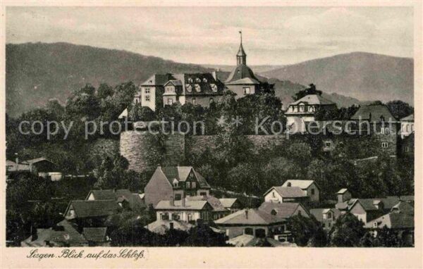 Siegen Westfalen Ortsansicht mit Schloss