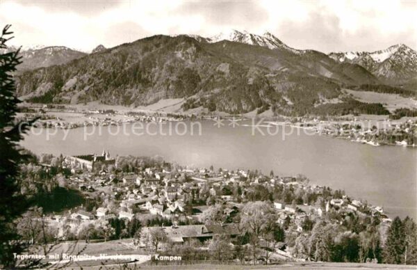 Tegernsee Panorama mit Ringspitze Hirschberg und