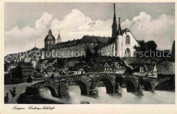Siegen Westfalen Unteres Schloss Brücke