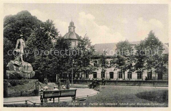 Siegen Westfalen Partie am Unteren Schloss Bismarck Denk