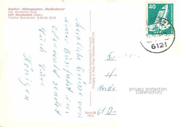 Sensbachtal Gasthof Höhenpension Reussenkreuz Odenw – Bild 2