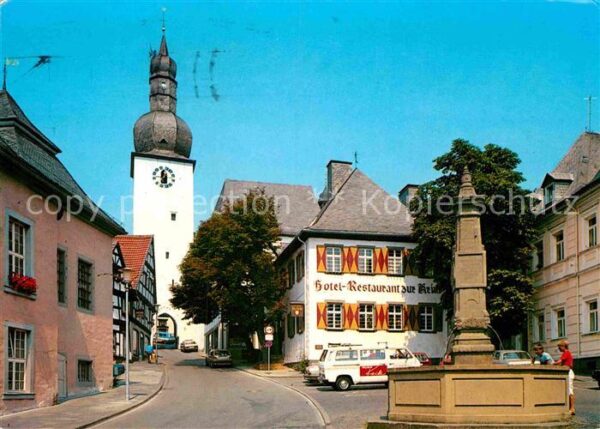 Arnsberg Westfalen Alter Markt Brunnen Hotel Kirche