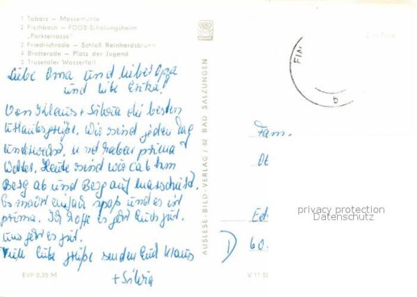 Grosser Inselsberg Tabarz Massemühle Fischbach FDGB Erholu – Bild 2