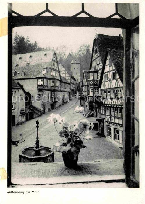 Miltenberg Main Blick durchs Fenster Altstadt Fachwerkh