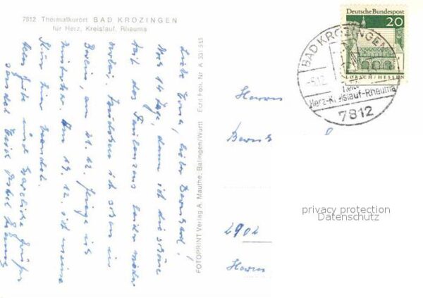 Bad Krozingen Thermalkurort Kurhaus Kleingolf Sanator – Bild 2