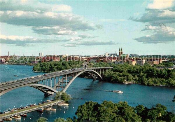 Stockholm Utsikt över Västerbron mot Söder