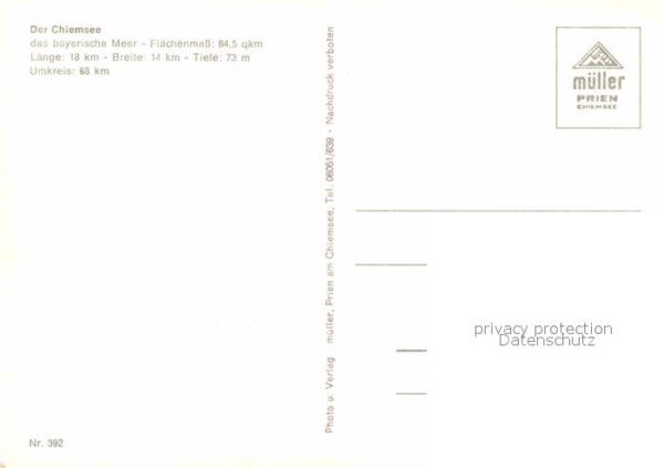 Chiemsee und Umgebung Strassenkarte Alpenkette a – Bild 2